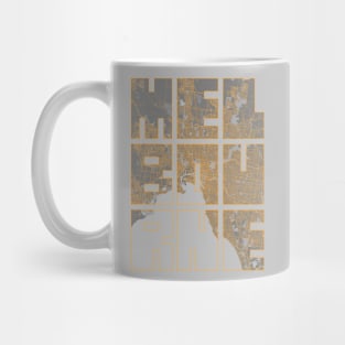 Melbourne, Australia City Map Typography - Bauhaus Mug